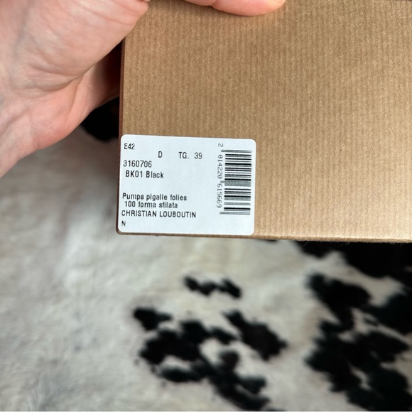 Christian Louboutin Black Leather Pigalle Follies 100mm Heels 39 - Picture 9 of 10